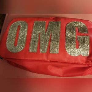 Red OMG Glitter Pouch..NWT